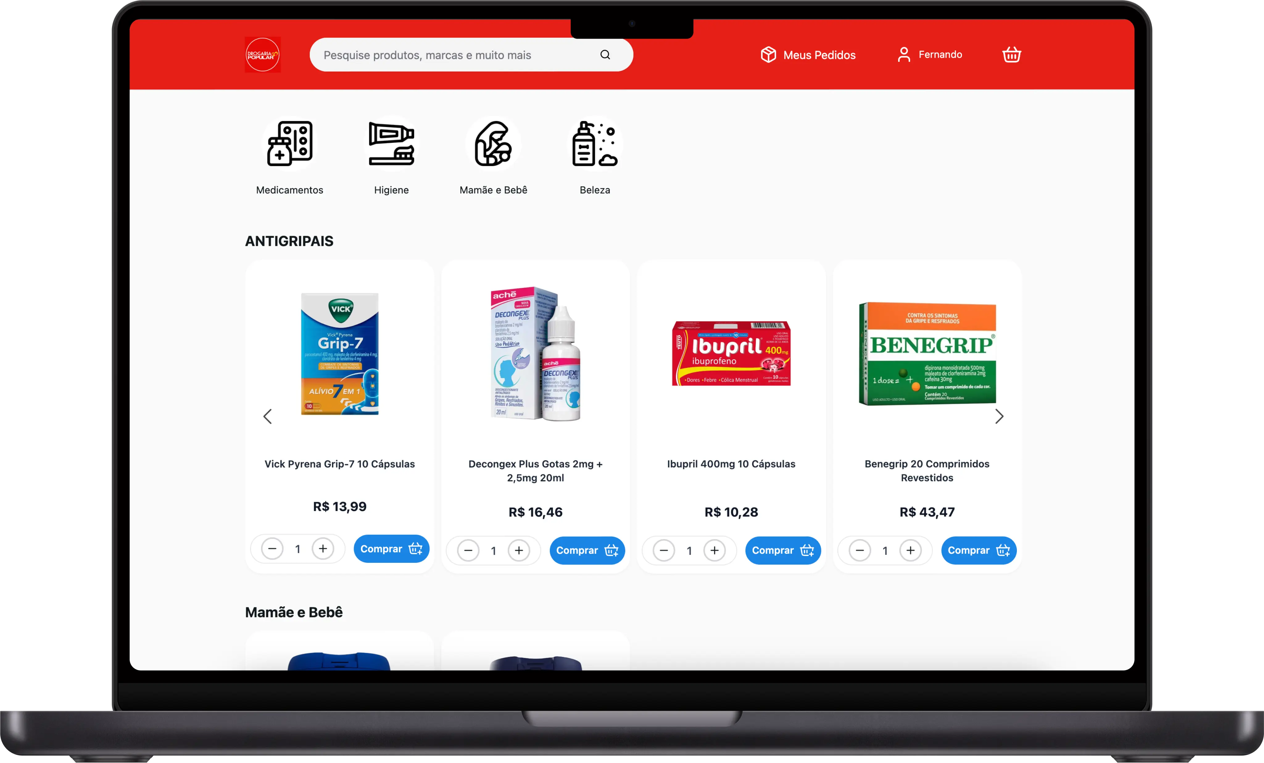 Farmácia digital - Dashboard e sistema de gestão