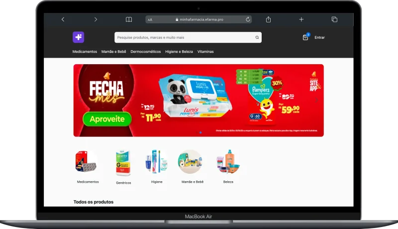 Farmácia digital - Dashboard e sistema de gestão